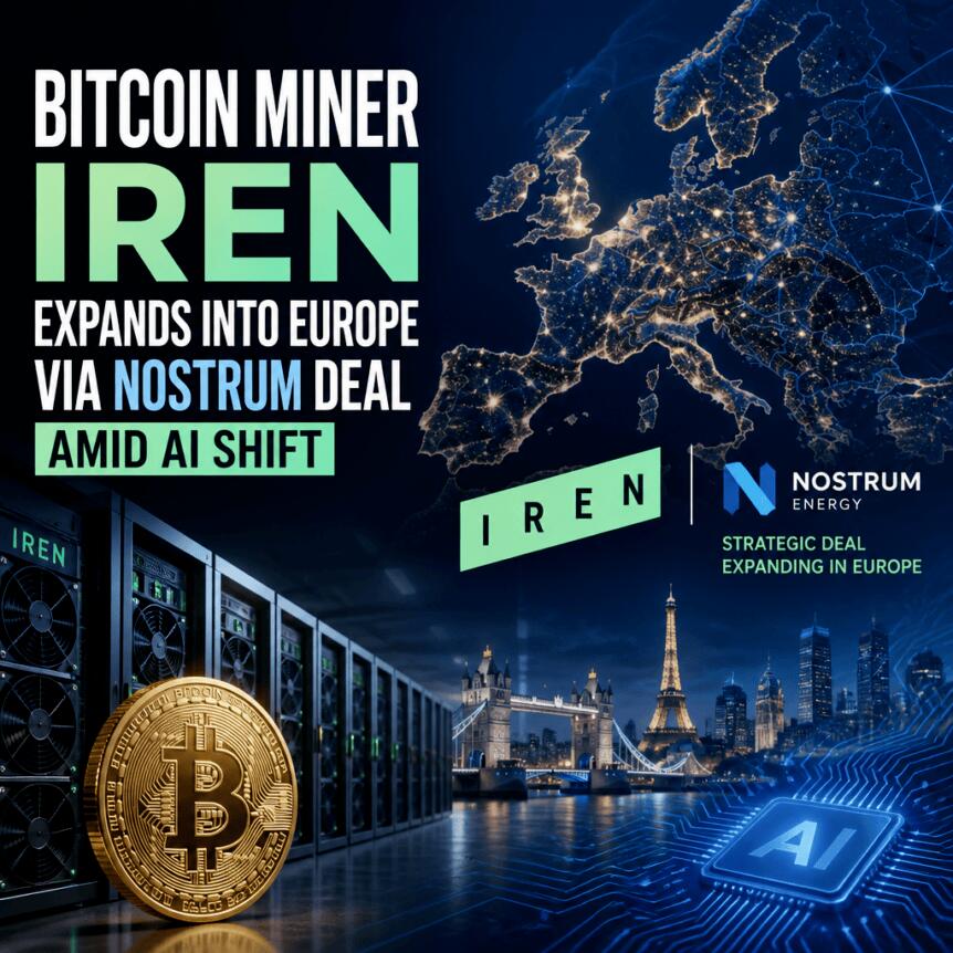 Bitcoin Miner IREN Expands Into Europe via Nostrum Deal Amid AI Shift Bitcoin Miner Iren Expands Into Europe Via Nostrum Deal Amid Ai Shift