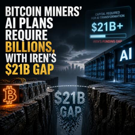 Bitcoin Miners’ AI Plans Require Billions, With IREN’s $21B Gap Bitcoin Miners’ Ai Plans Require Billions, With Iren’s $21b Gap