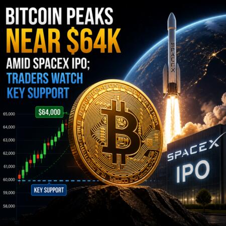 Bitcoin Peaks Near $64K Amid SpaceX IPO; Traders Watch Key Support Bitcoin Peaks Near $64k Amid Spacex Ipo; Traders Watch Key Support