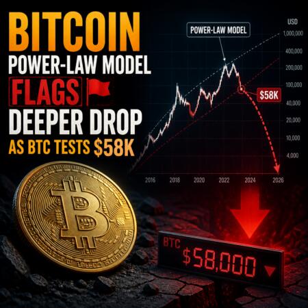 Bitcoin Power-Law Model Flags Deeper Drop As Btc Tests $58k