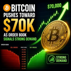 Bitcoin Pushes Toward $70K as Order Book Signals Strong Demand Bitcoin Pushes Toward $70k As Order Book Signals Strong Demand