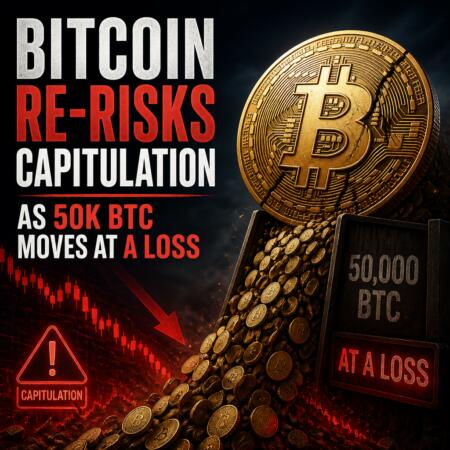 Bitcoin Re-Risks Capitulation As 50k Btc Moves At A Loss