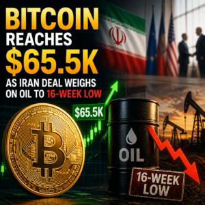 Bitcoin Reaches $65.5k As Iran Deal Weighs On Oil To 16-Week Low