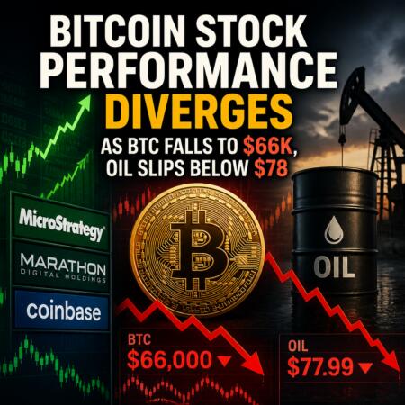 Bitcoin Stock Performance Diverges as BTC Falls to $66K, Oil Slips Below $78 Bitcoin Stock Performance Diverges As Btc Falls To $66k, Oil Slips Below $78