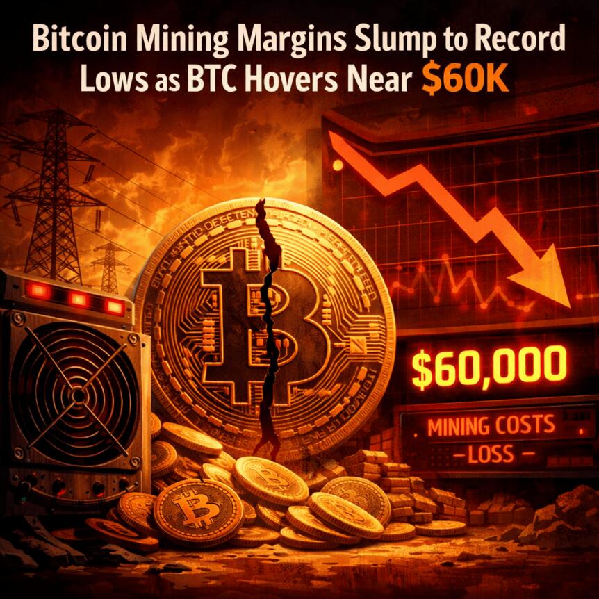 Bitcoin Mining Margins Slump To Record Lows As Btc Hovers Near $60k