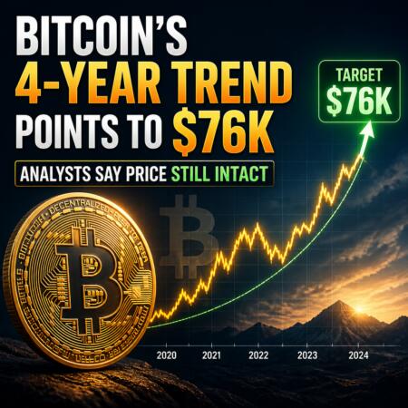 Bitcoin’s 4-Year Trend Points to $76K; Analysts Say Price Still Intact Bitcoin’s 4-Year Trend Points To $76k; Analysts Say Price Still Intact