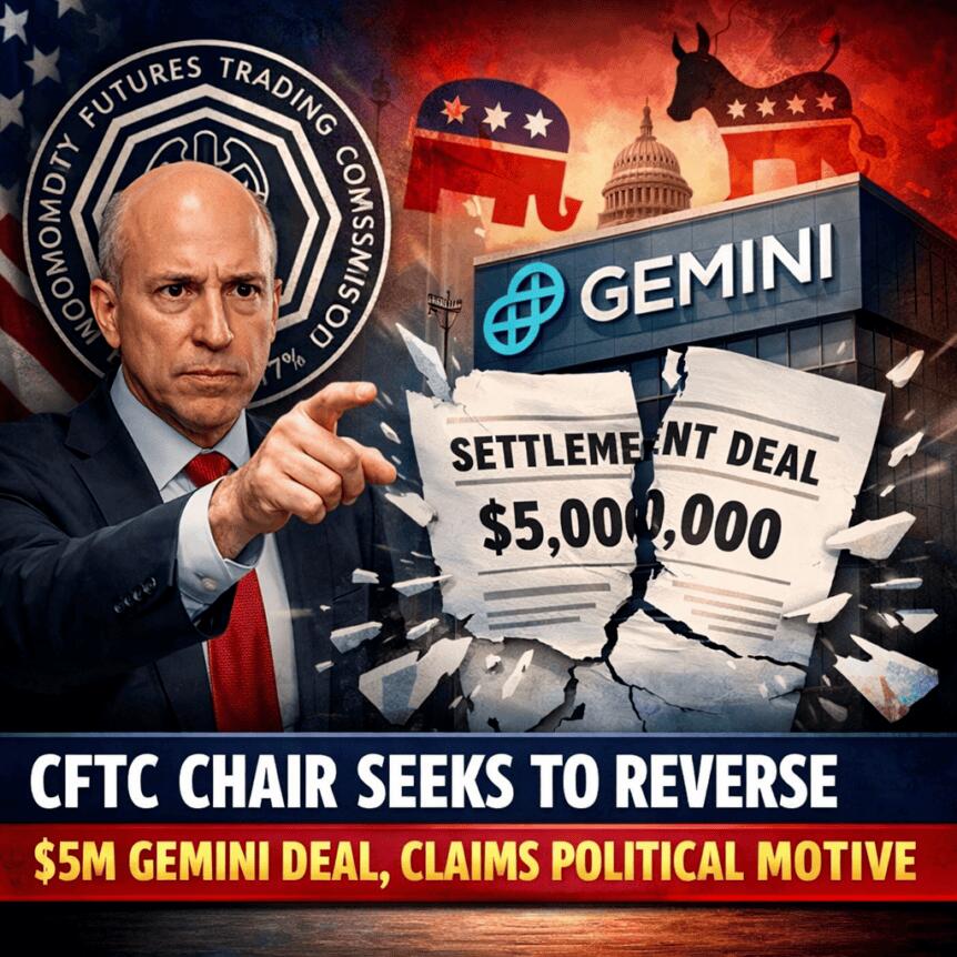 Cftc Chair Seeks To Reverse $5m Gemini Deal, Claims Political Motive