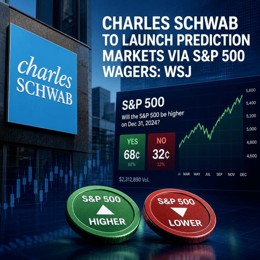 Charles Schwab To Launch Prediction Markets Via S&p 500 Wagers: Wsj