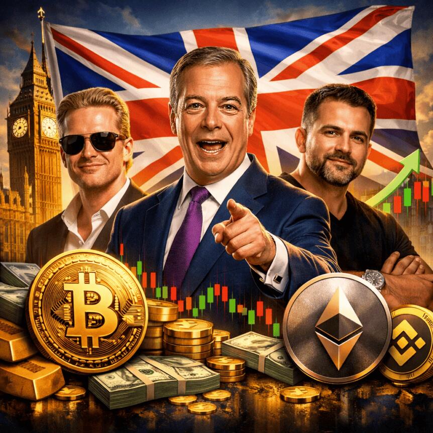 Crypto Billionaires Back Nigel Farage's Pro-Crypto Political Push