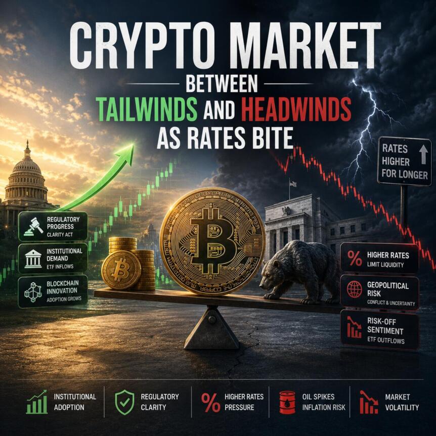Crypto Market Between Tailwinds and Headwinds as Rates Bite Crypto Market Between Tailwinds And Headwinds As Rates Bite