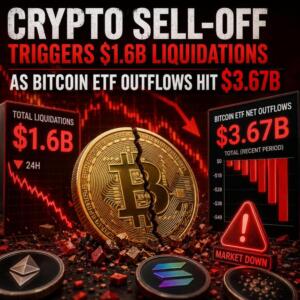 Crypto Sell-Off Triggers $1.6b Liquidations As Bitcoin Etf Outflows Hit $3.67b