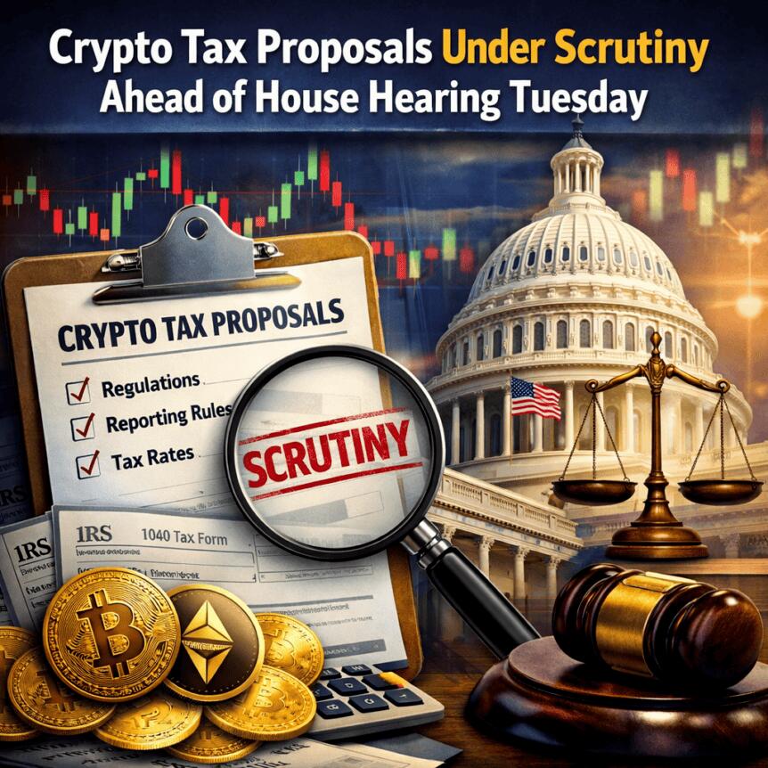Crypto Tax Proposals Under Scrutiny Ahead Of House Hearing Tuesday