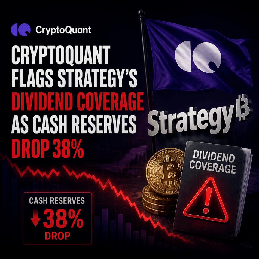 Cryptoquant Flags Strategy’s Dividend Coverage As Cash Reserves Drop 38%
