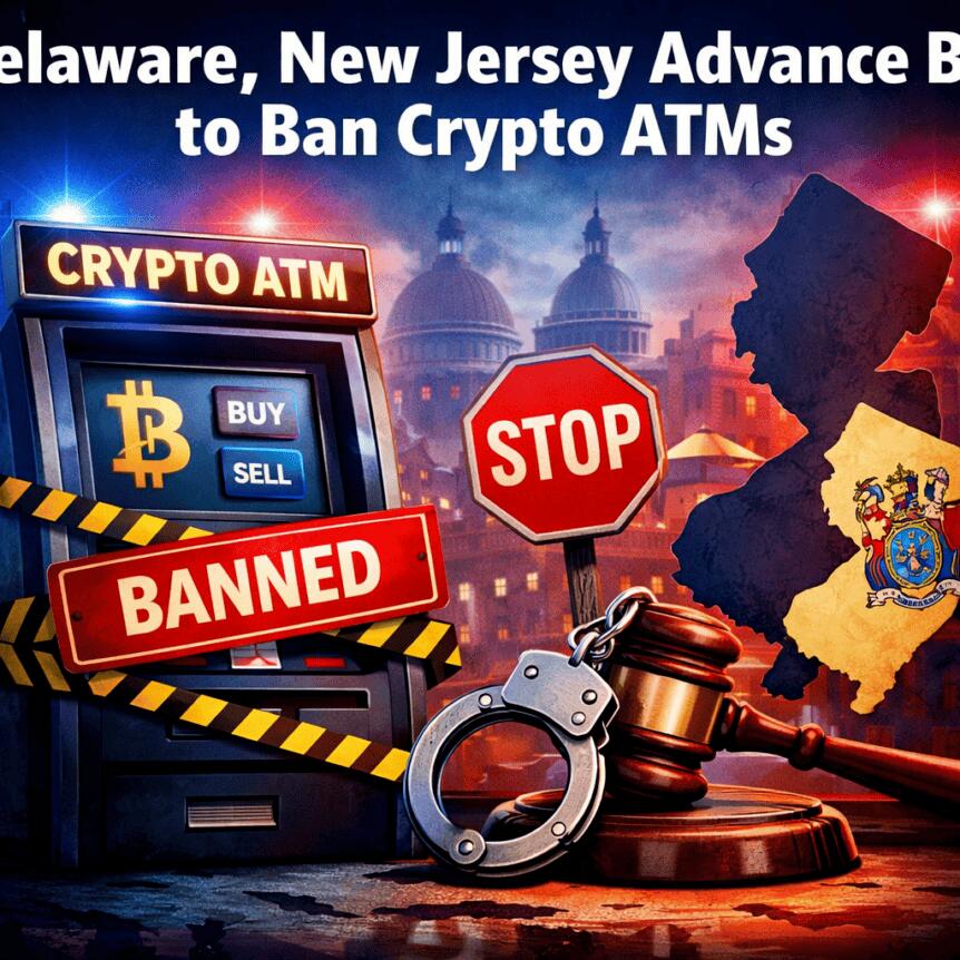 Delaware, New Jersey Advance Bills to Ban Crypto ATMs Delaware, New Jersey Advance Bills To Ban Crypto Atms