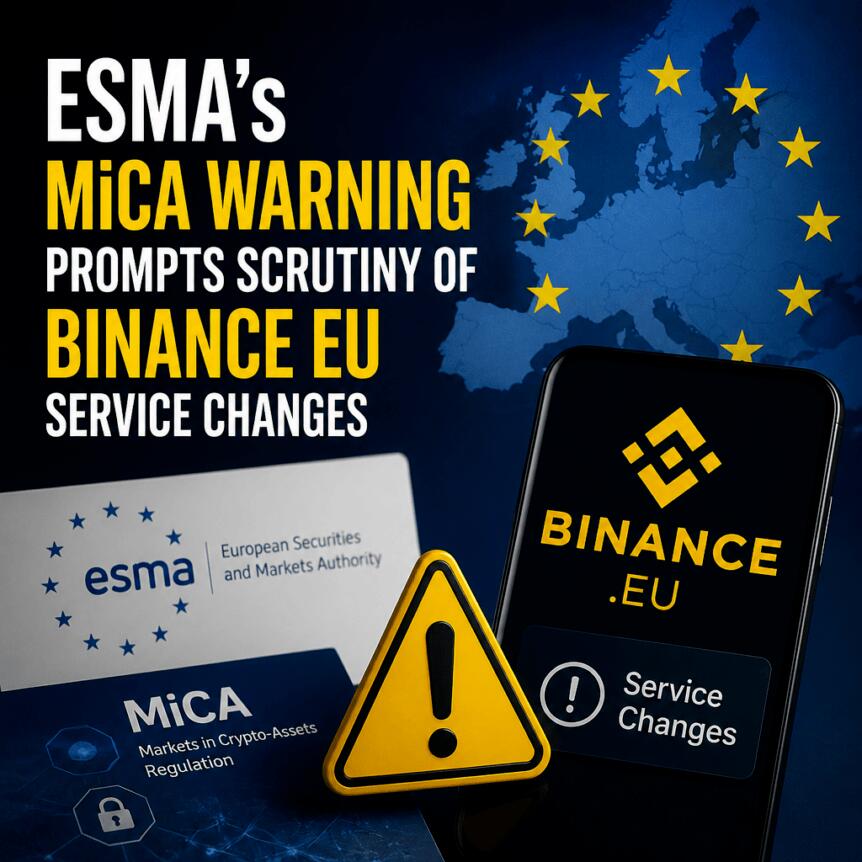 Esma’s Mica Warning Prompts Scrutiny Of Binance Eu Service Changes