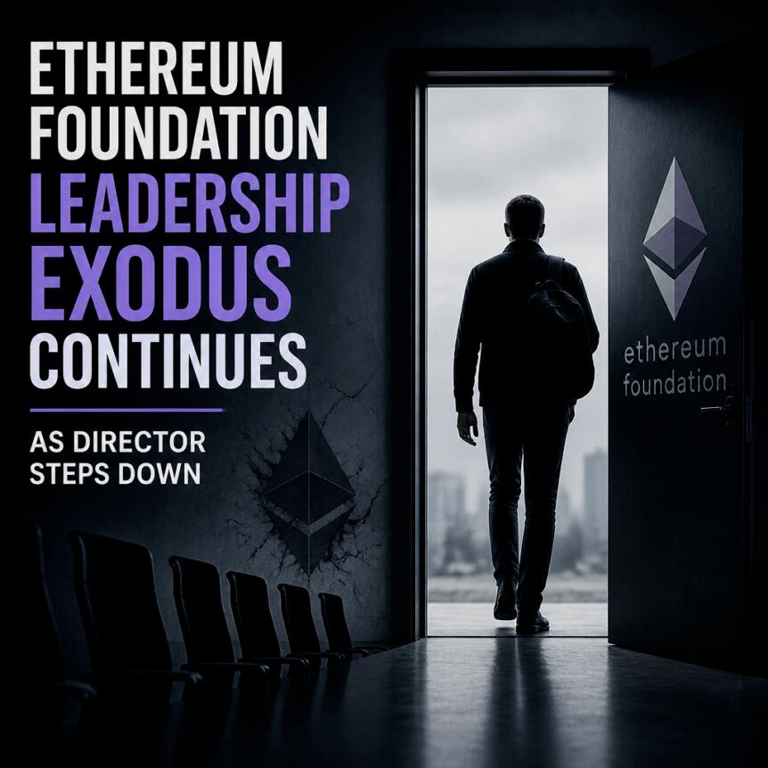 Ethereum Foundation Leadership Exodus Continues As Director Steps Down