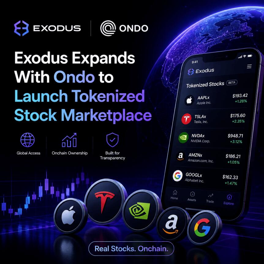 Exodus Expands With Ondo To Launch Tokenized Stock Marketplace