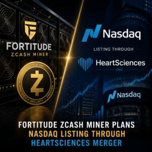Fortitude Zcash Miner Plans Nasdaq Listing Through HeartSciences Merger Fortitude Zcash Miner Plans Nasdaq Listing Through Heartsciences Merger