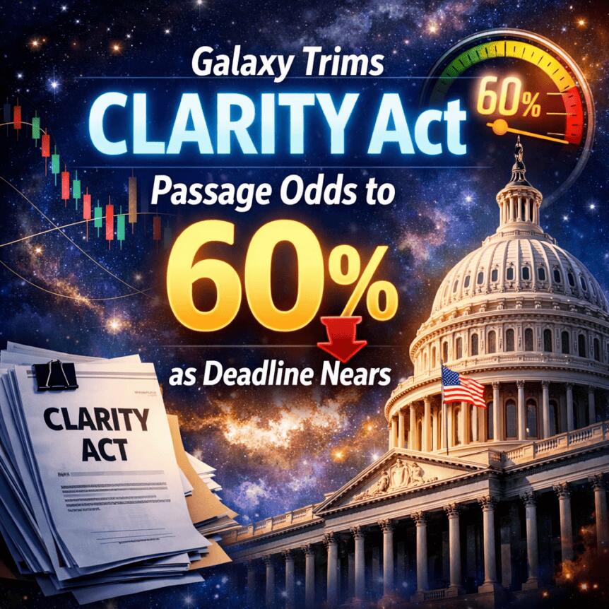 Galaxy trims CLARITY Act passage odds to 60% as deadline nears Galaxy Trims Clarity Act Passage Odds To 60% As Deadline Nears