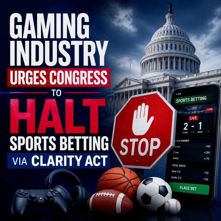 Gaming Industry Urges Congress to Halt Sports Betting via CLARITY Act