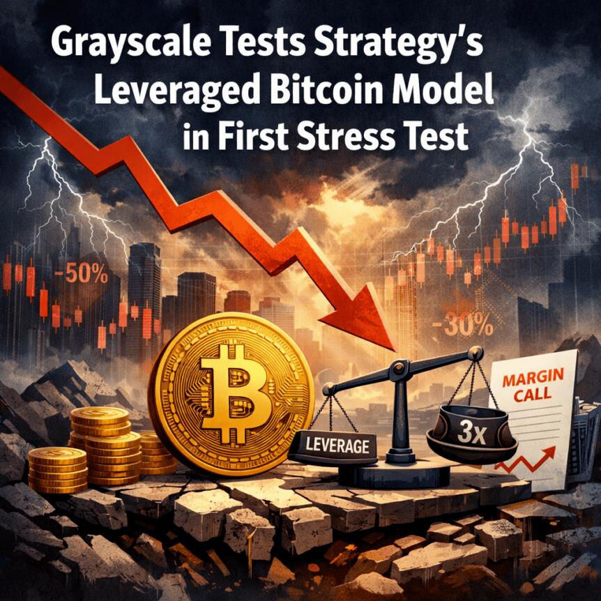 Grayscale Tests Strategy's Leveraged Bitcoin Model In First Stress Test