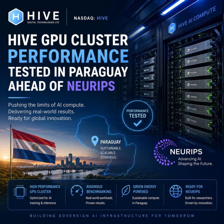 HIVE GPU Cluster Performance Tested in Paraguay Ahead of NeurIPS Hive Gpu Cluster Performance Tested In Paraguay Ahead Of Neurips