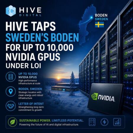 Hive Taps Sweden’s Boden For Up To 10,000 Nvidia Gpus Under Loi