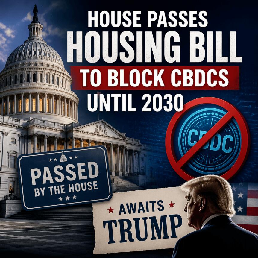 House Passes Housing Bill to Block CBDCs Until 2030, Awaits Trump House Passes Housing Bill To Block Cbdcs Until 2030, Awaits Trump