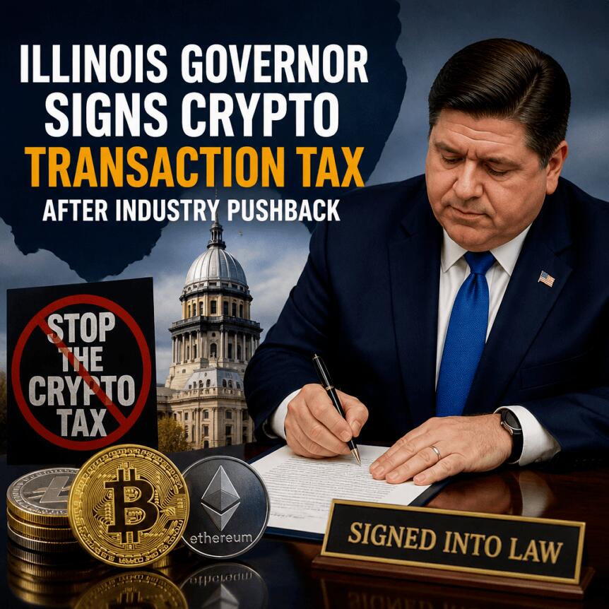 Illinois Governor Signs Crypto Transaction Tax After Industry Pushback