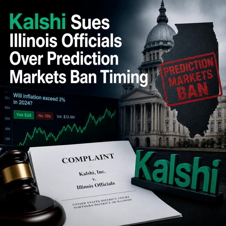Kalshi Sues Illinois Officials Over Prediction Markets Ban Timing