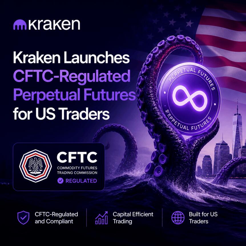 Kraken Launches CFTC-Regulated Perpetual Futures for US Traders