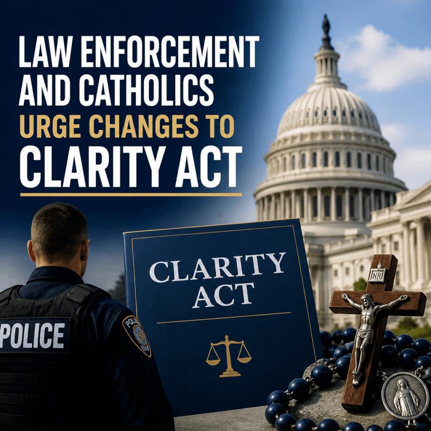 Law Enforcement and Catholics Urge Changes to CLARITY Act