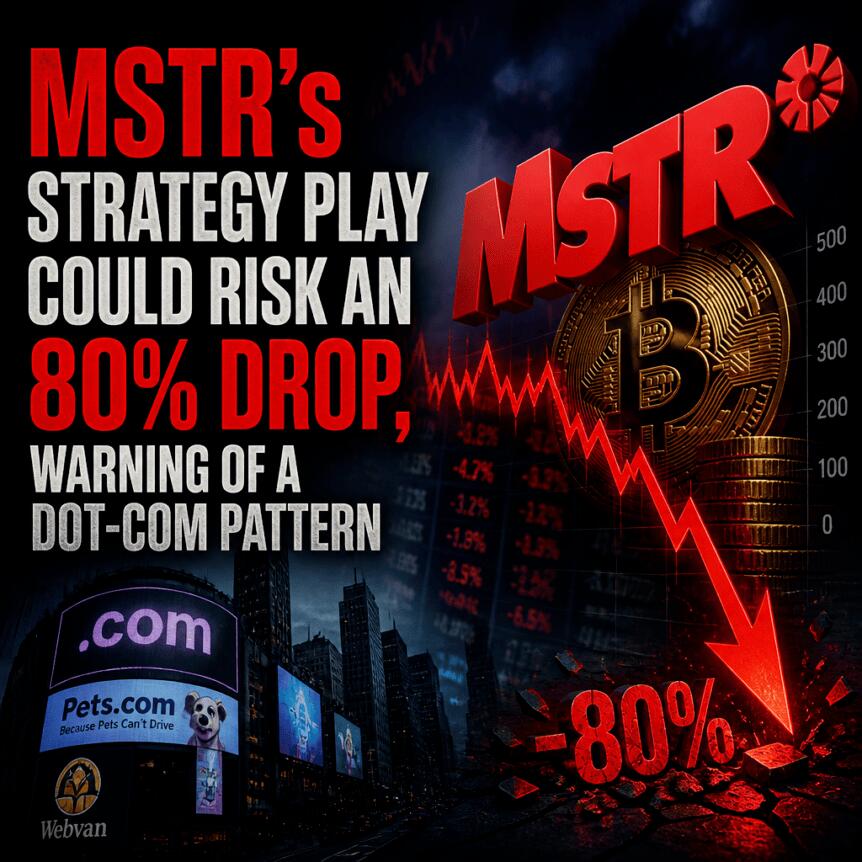 MSTR’s Strategy Play Could Risk an 80% Drop, Warning of a Dot-Com Pattern Mstr’s Strategy Play Could Risk An 80% Drop, Warning Of A Dot-Com Pattern