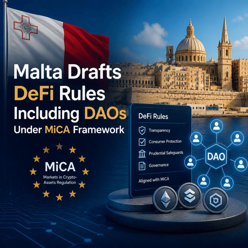 Malta Drafts DeFi Rules Including DAOs Under MiCA Framework Malta Drafts Defi Rules Including Daos Under Mica Framework