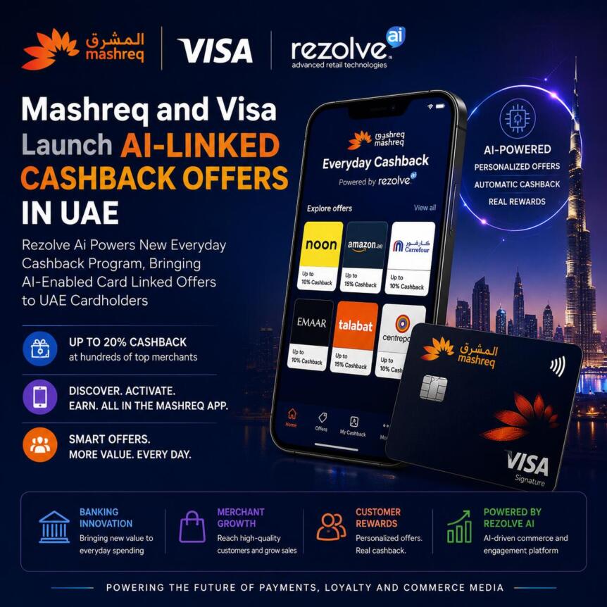 Mashreq and Visa Launch AI-Linked Cashback Offers in UAE Mashreq And Visa Launch Ai-Linked Cashback Offers In Uae