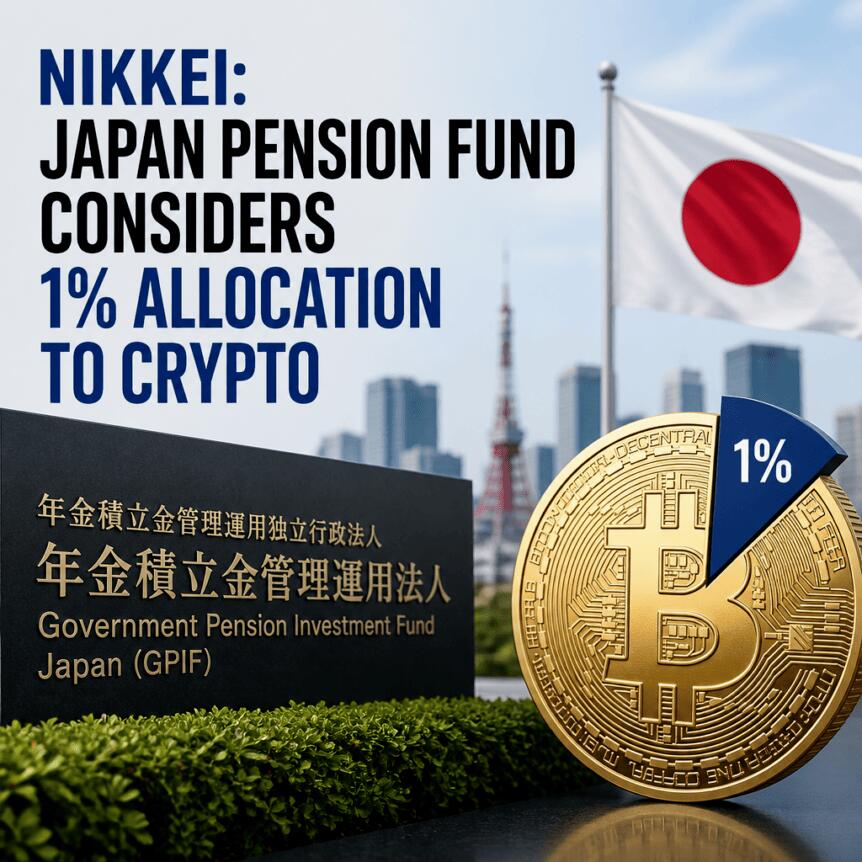 Nikkei: Japan Pension Fund Considers 1% Allocation To Crypto
