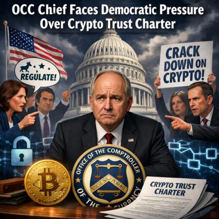 Occ Chief Faces Democratic Pressure Over Crypto Trust Charter