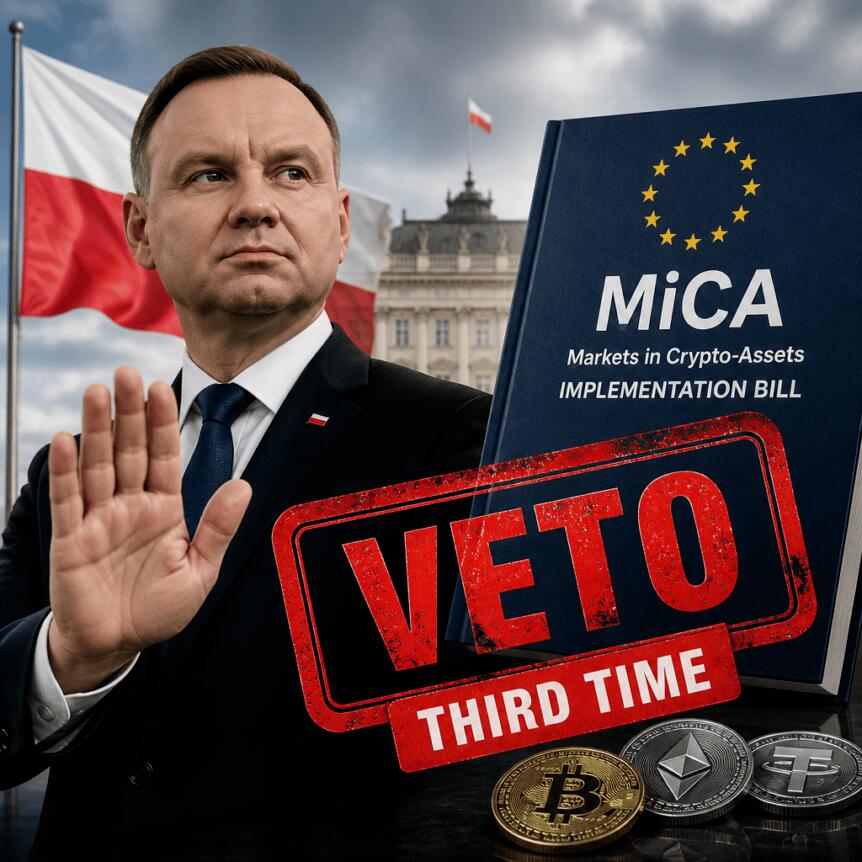 Poland President Vetoes MiCA Implementation Bill for Third Time Poland President Vetoes Mica Implementation Bill For Third Time