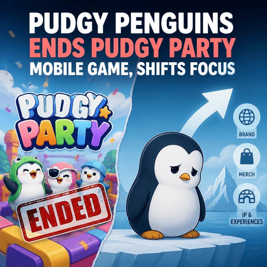 Pudgy Penguins Ends Pudgy Party Mobile Game, Shifts Focus