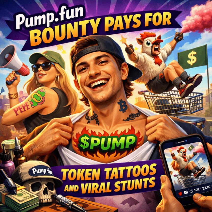 Pump.fun Bounty Pays For Token Tattoos And Viral Stunts