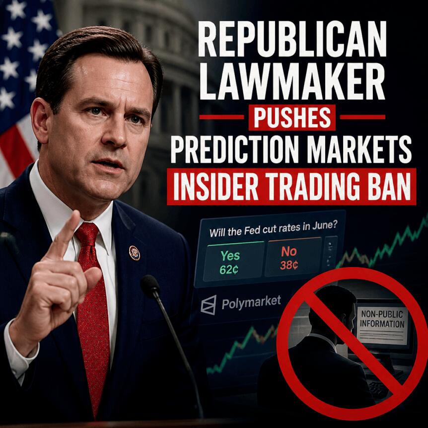 Republican Lawmaker Pushes Prediction Markets Insider Trading Ban
