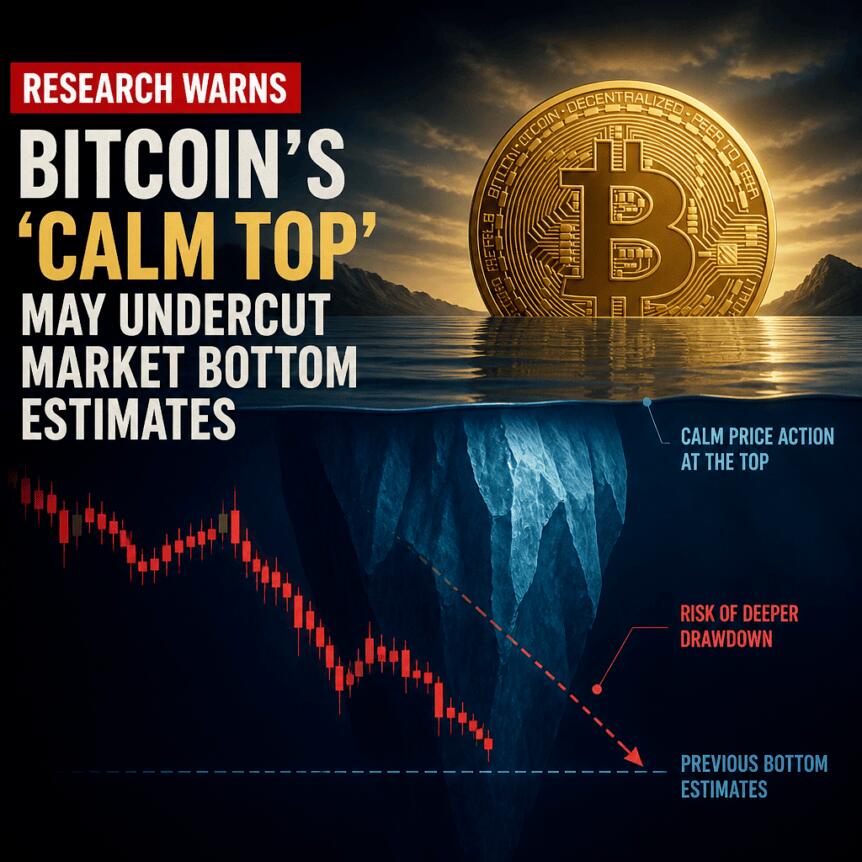 Research Warns Bitcoin’s ‘calm Top’ May Undercut Market Bottom Estimates