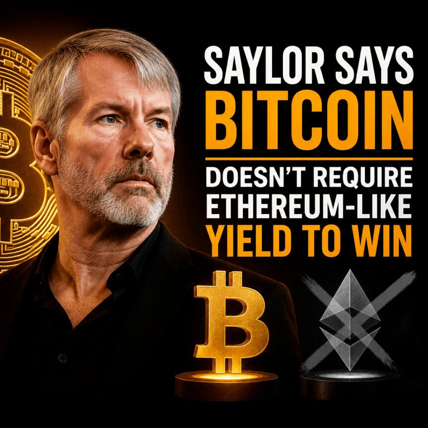 Saylor Says Bitcoin Doesn’t Require Ethereum-Like Yield to Win
