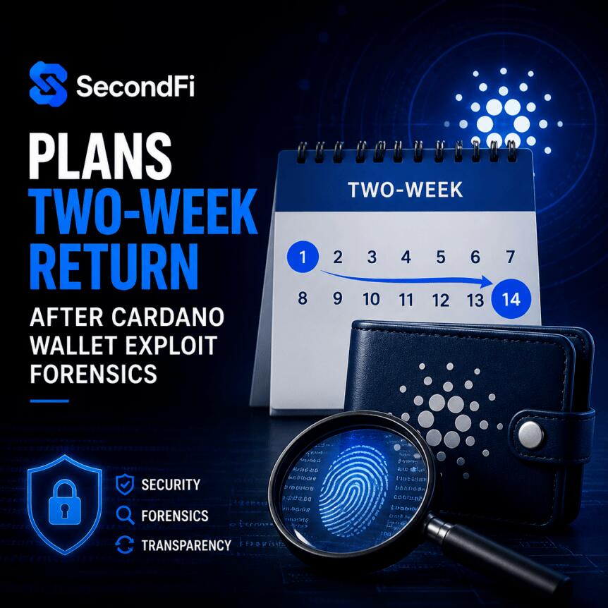 Secondfi Plans Two-Week Return After Cardano Wallet Exploit Forensics