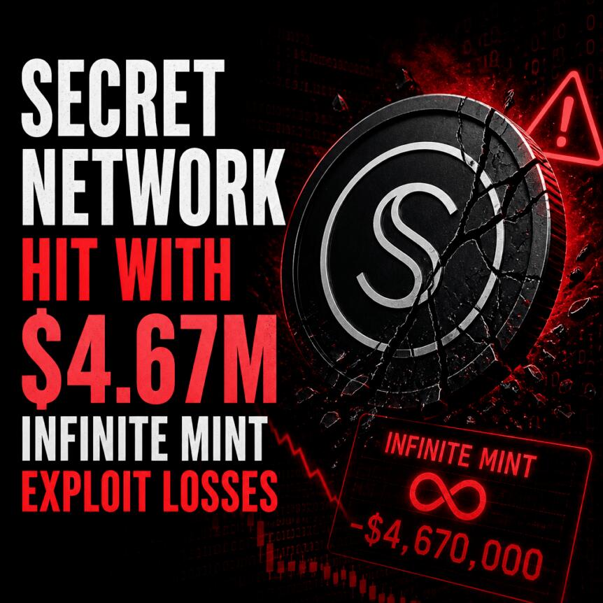 Secret Network Hit With $4.67M Infinite Mint Exploit Losses Secret Network Hit With $4.67m Infinite Mint Exploit Losses