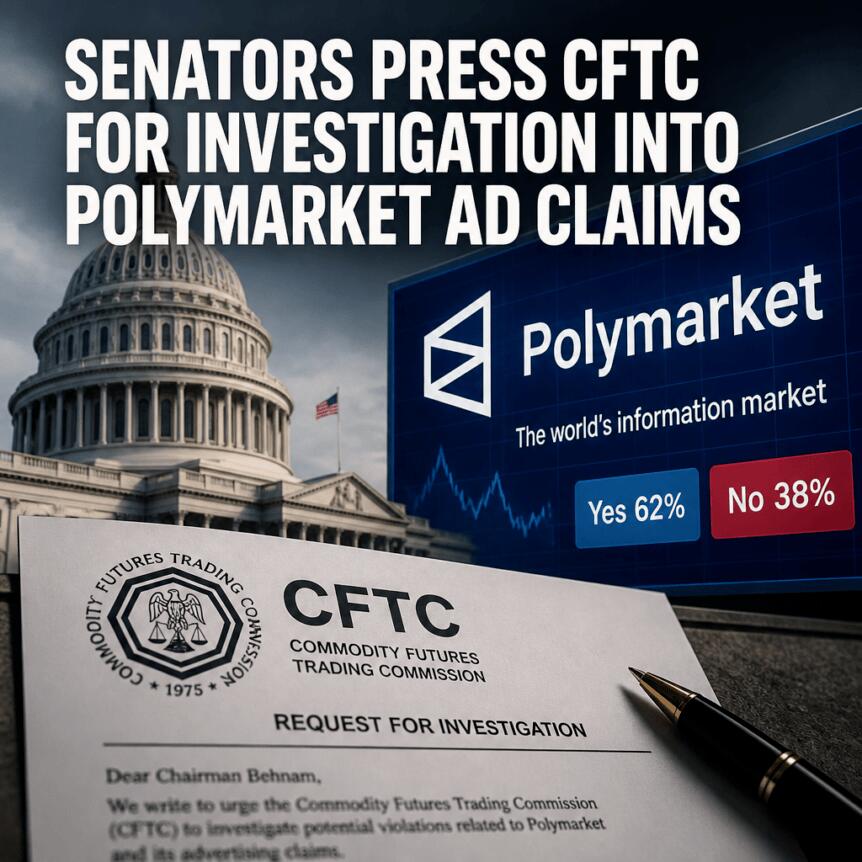 Senators Press Cftc For Investigation Into Polymarket Ad Claims