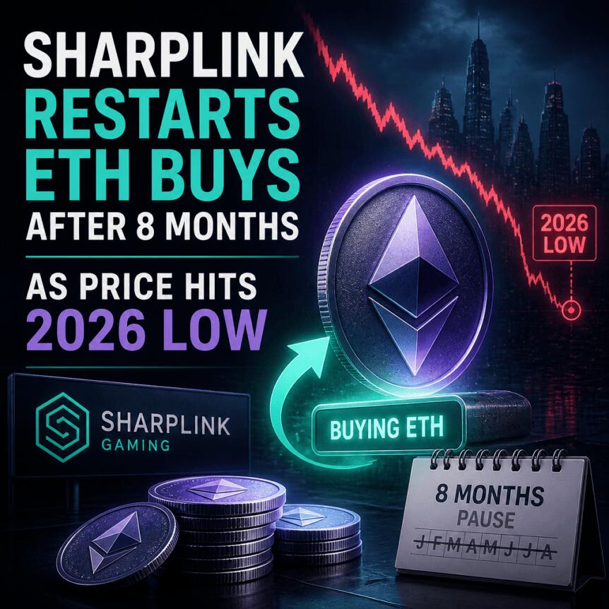 Sharplink Restarts Eth Buys After 8 Months As Price Hits 2026 Low