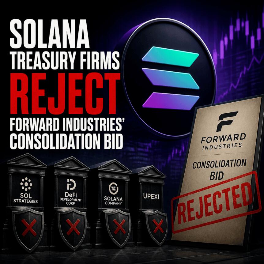 Solana Treasury Firms Reject Forward Industries’ Consolidation Bid