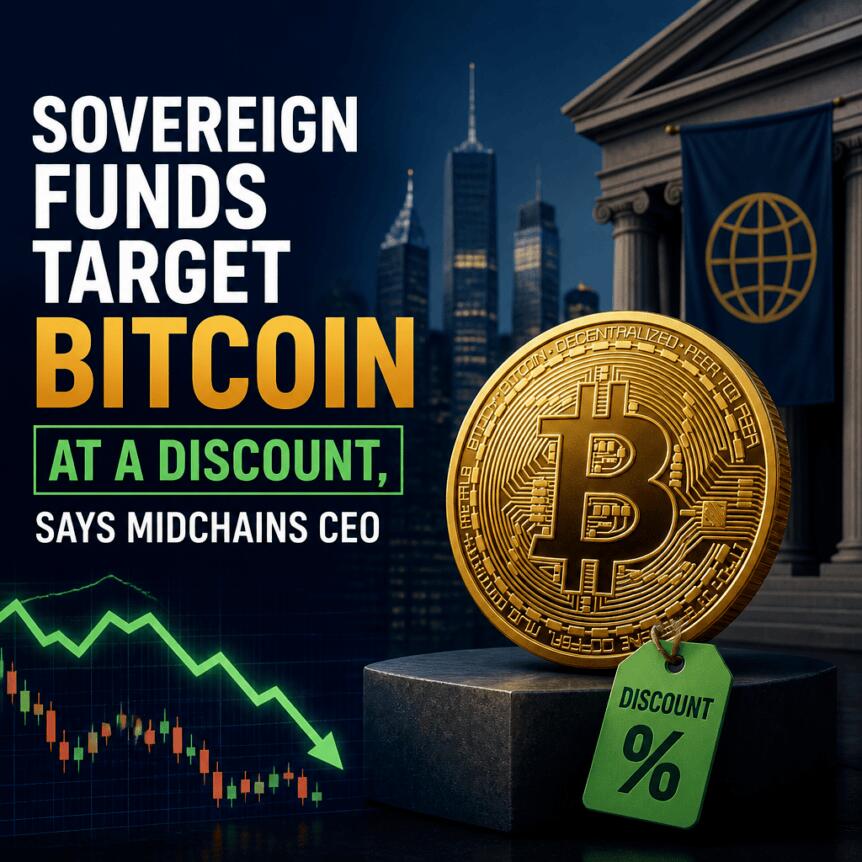 Sovereign Funds Target Bitcoin At A Discount, Says Midchains Ceo