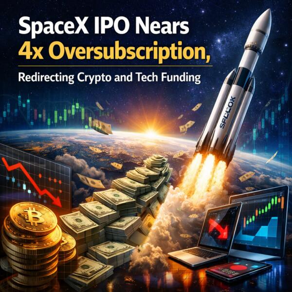SpaceX IPO Nears 4x Oversubscription, Redirecting Crypto and Tech Funding